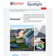 Our latest Manufacturer Spotlight newsletter focuses on Renderplas and their new CPD, hosted on Barbour Product Search.